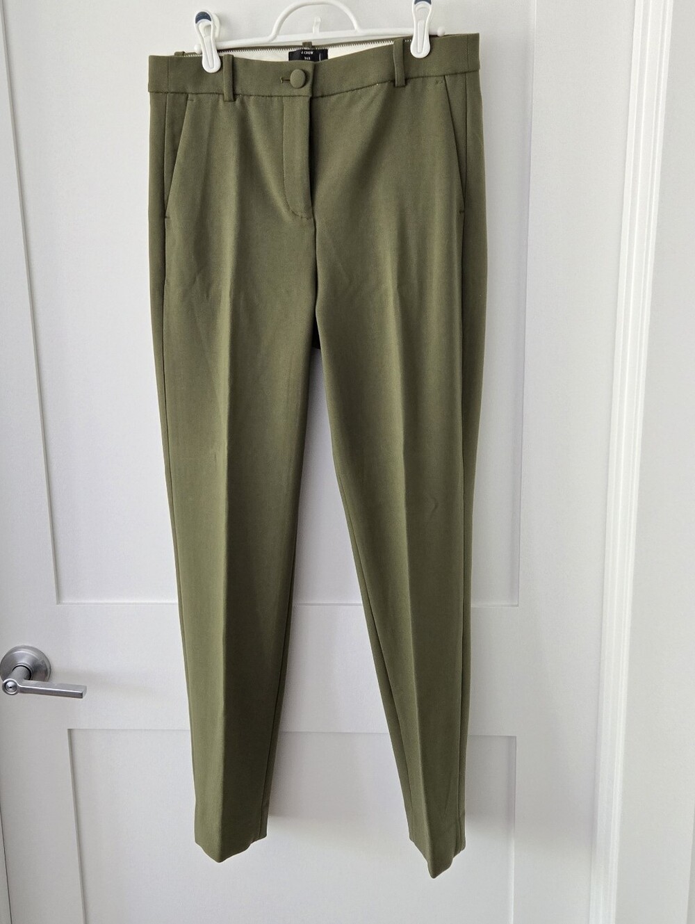 (Tall) NWT J.Crew Olive High-Rise Cameron Slim Crop Pants Sz 8T